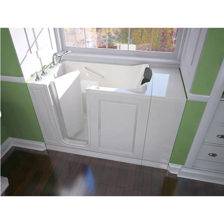 2848 Series 28"W x 48"L Acrylic Walk-In Air Spa Bathtub with Left-Hand Drain/Faucet