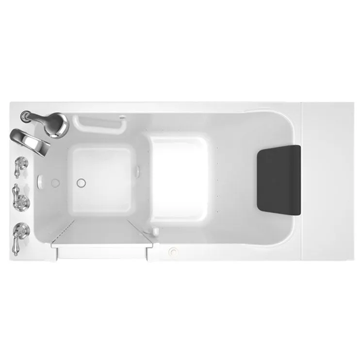 2848 Series 28"W x 48"L Acrylic Walk-In Air Spa Bathtub with Left-Hand Drain/Faucet