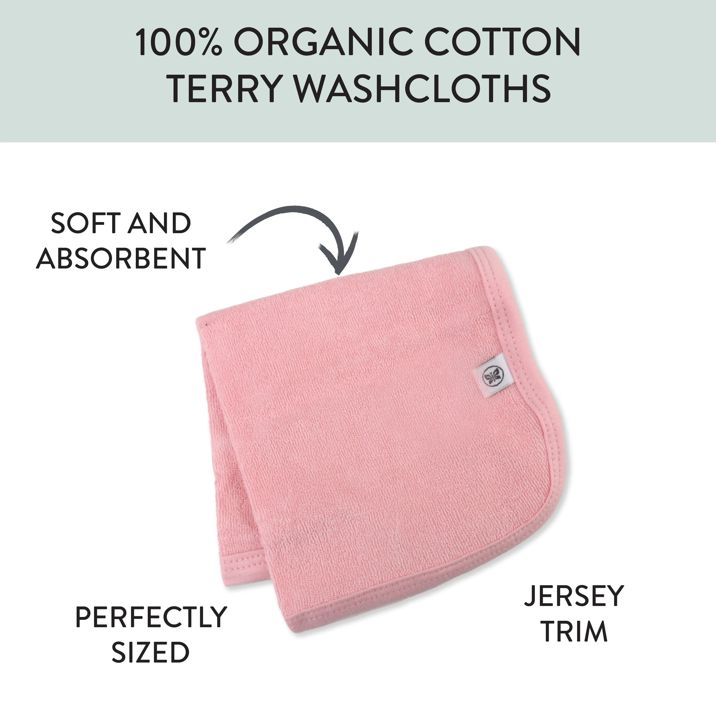 5-Pack Organic Cotton Washcloths