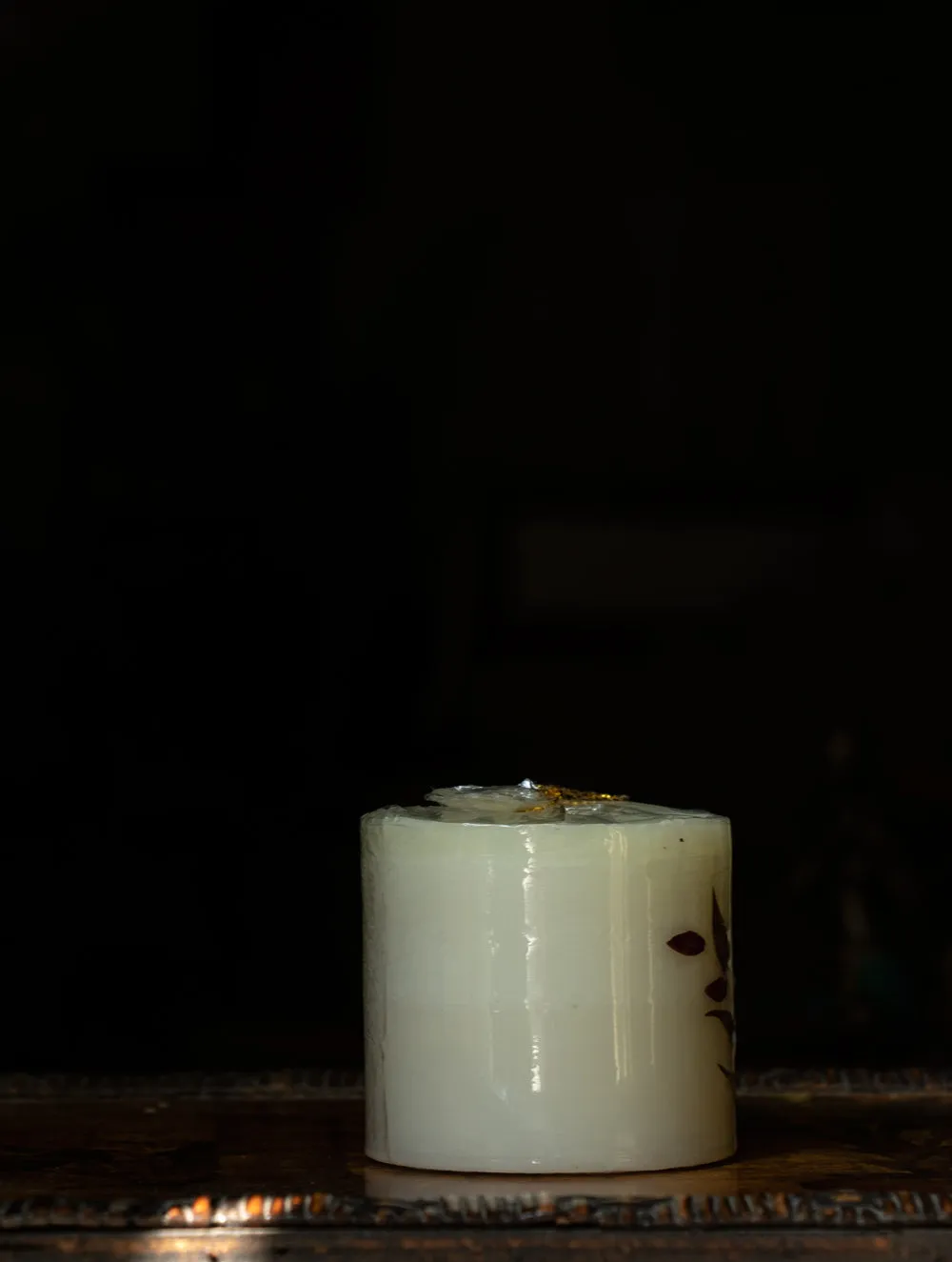 Aromatic Puducherry Wax Pillar Candle - Rose