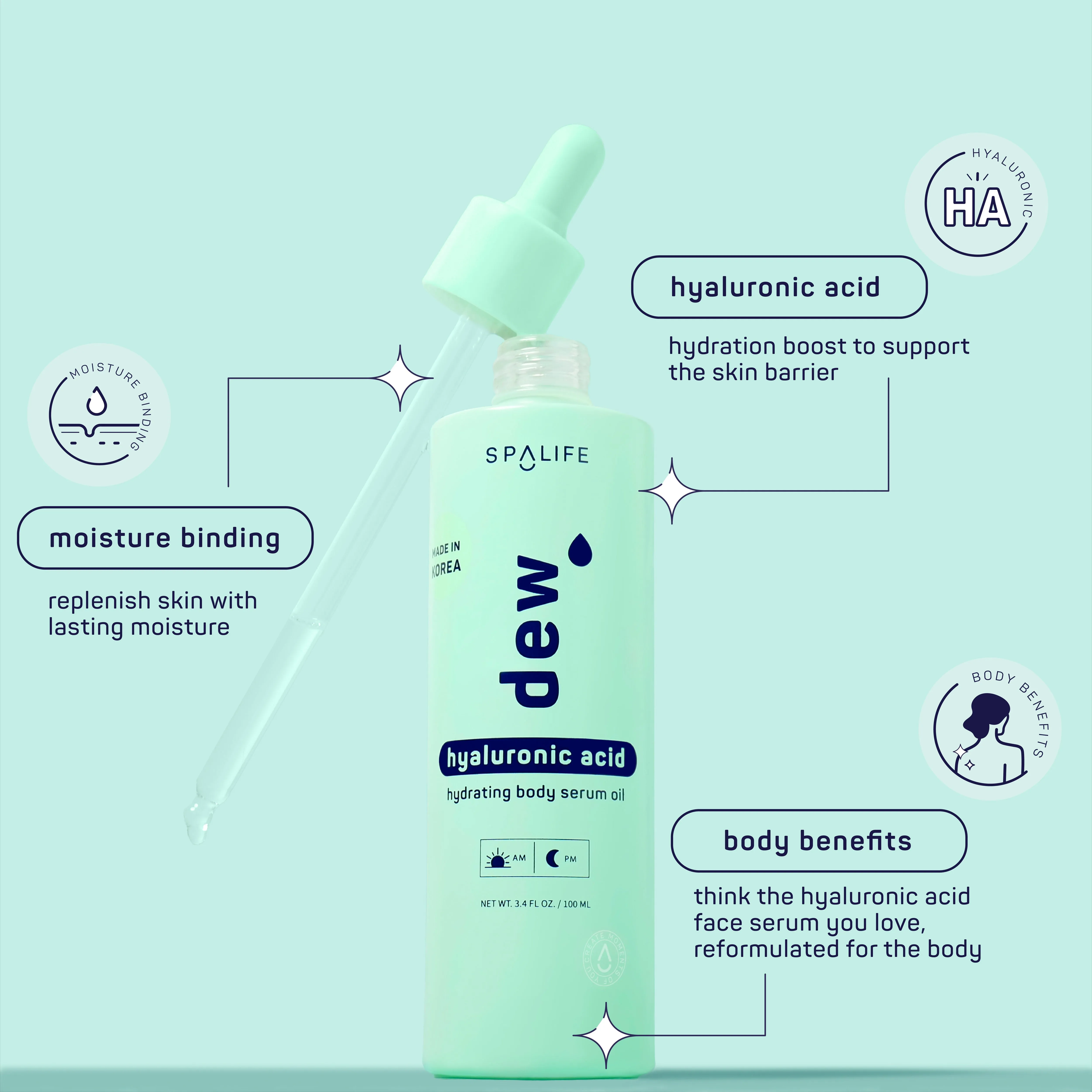 Dew Hyaluronic Acid Hydrating Body Serum