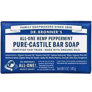 Dr. Bronner's All-One Peppermint Castile Bar Soap 5oz