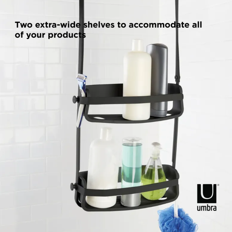 FLEX SHOWER CADDY - Black / White