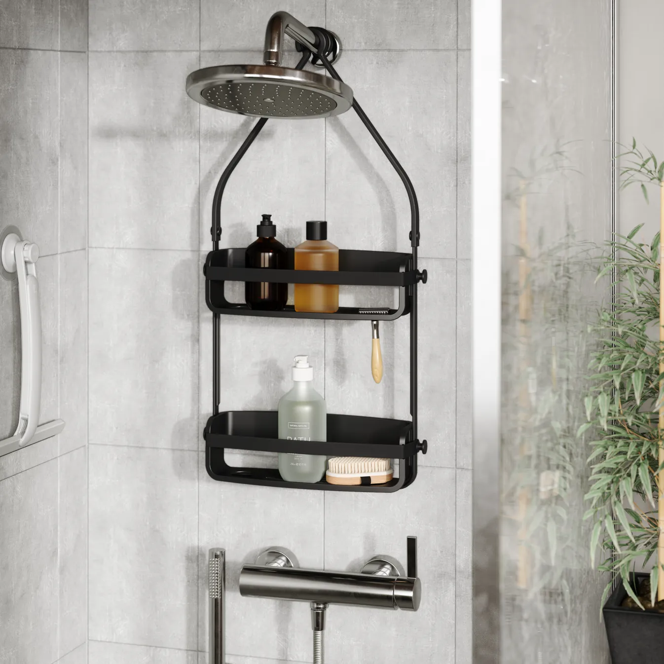 FLEX SHOWER CADDY - Black / White