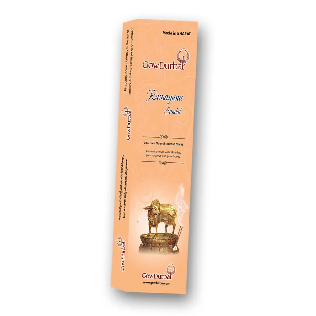 GOW DURBAR Coal-Free Natural Incense Sticks Agarbatti Combo Pack of 3 (Sandal : Devadaru : Kasthuri Fragrance)