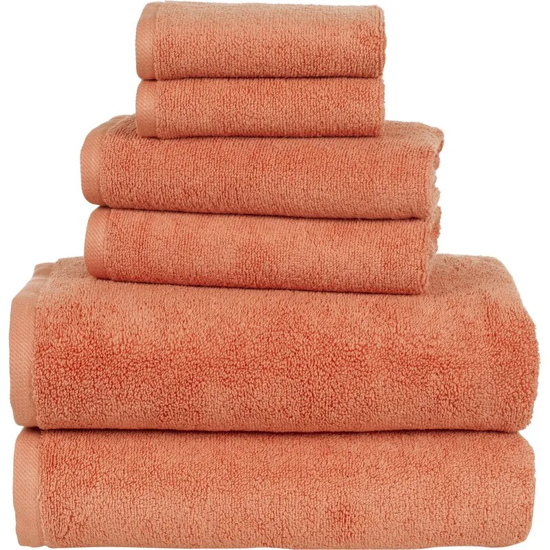 Janessa Egyptian-Quality Cotton 6 Piece Plush Towel Set