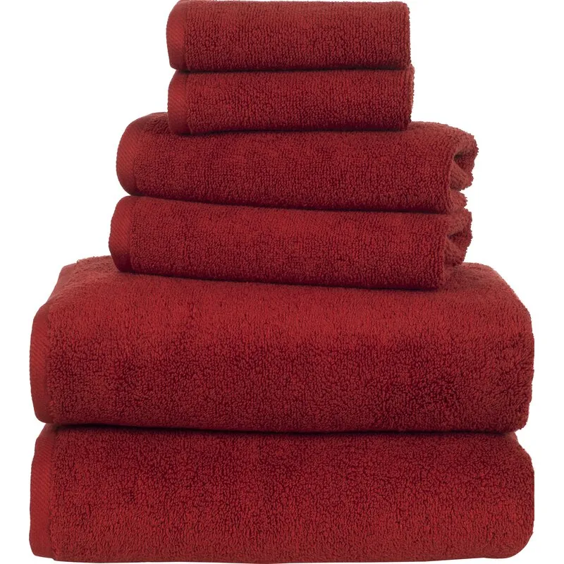 Janessa Egyptian-Quality Cotton 6 Piece Plush Towel Set