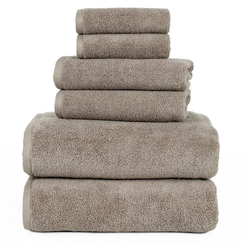 Janessa Egyptian-Quality Cotton 6 Piece Plush Towel Set