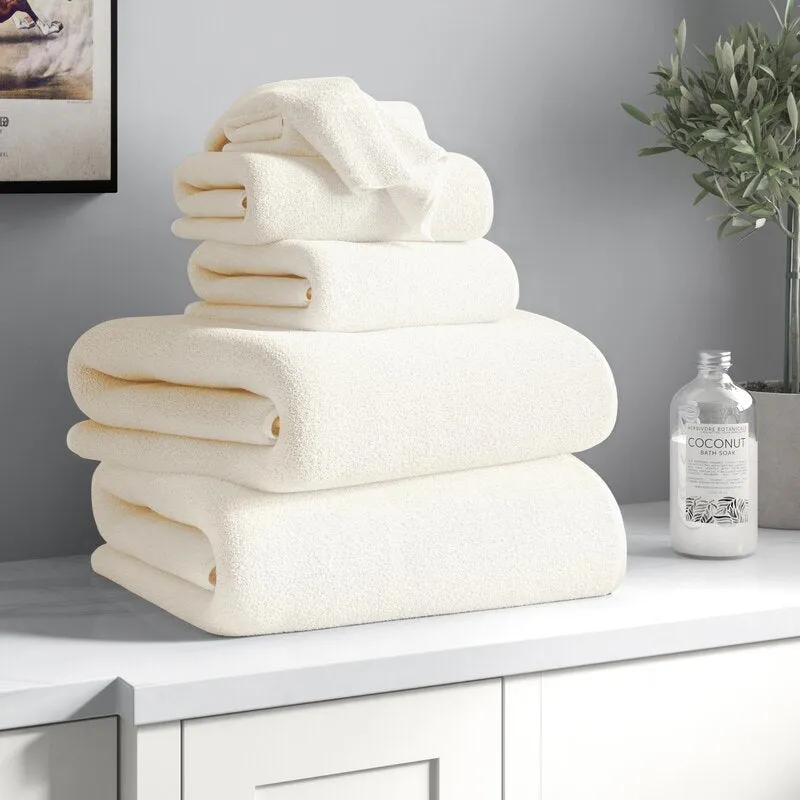 Janessa Egyptian-Quality Cotton 6 Piece Plush Towel Set