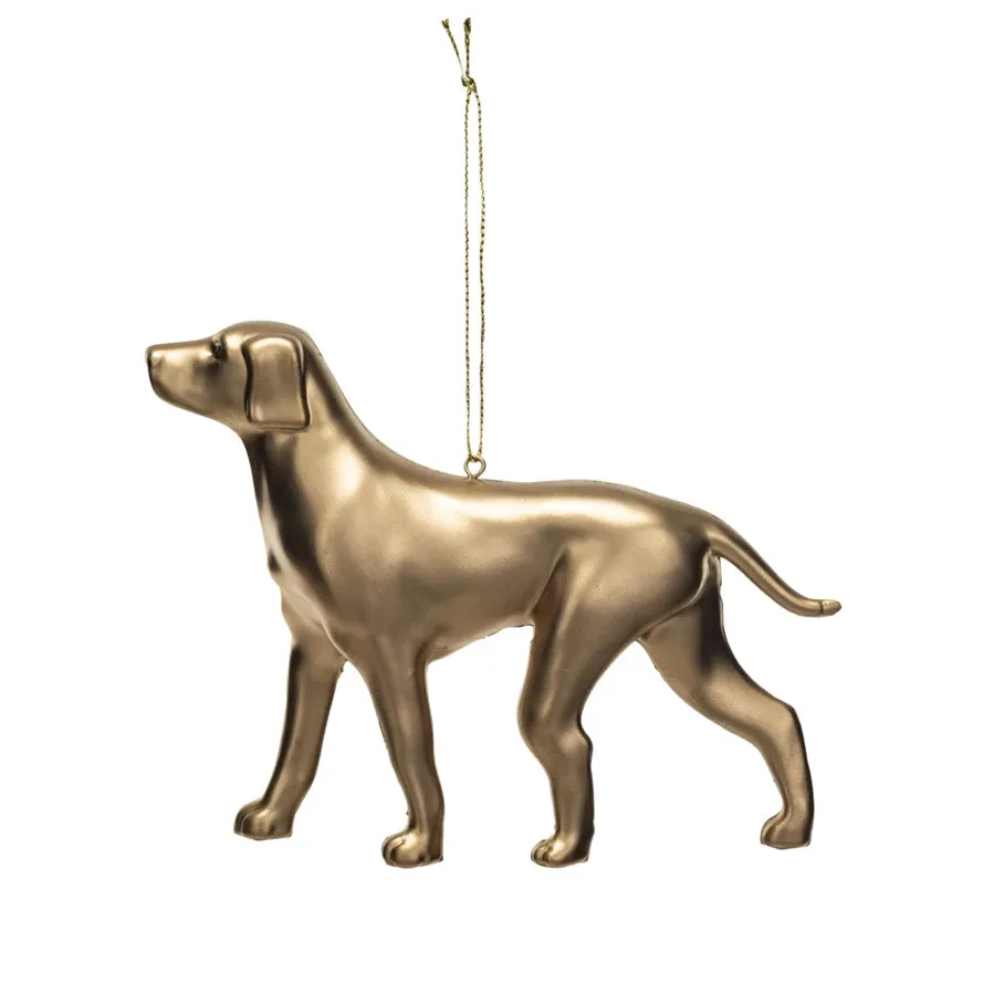 Lightweight Dog Ornament in Gold Finish