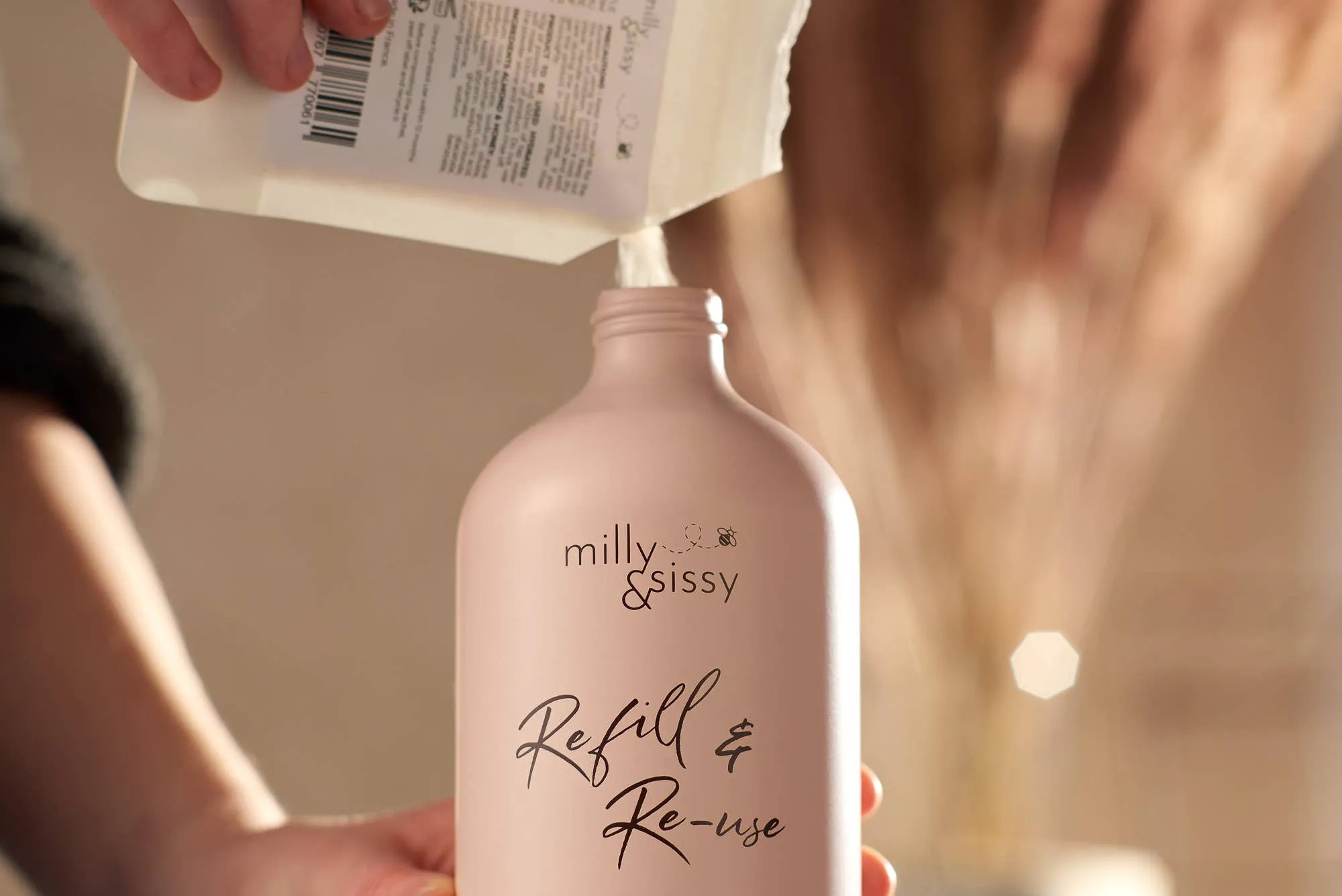 milly&sissy- Stylish Refill & Reuse for Life Aluminium Bottle & Pump