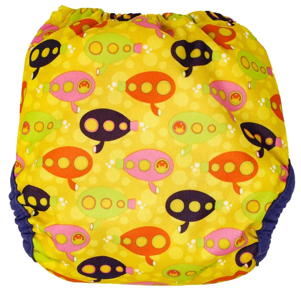 Pop-in Vintage Collection Printed Bamboo Nappy - Submarines