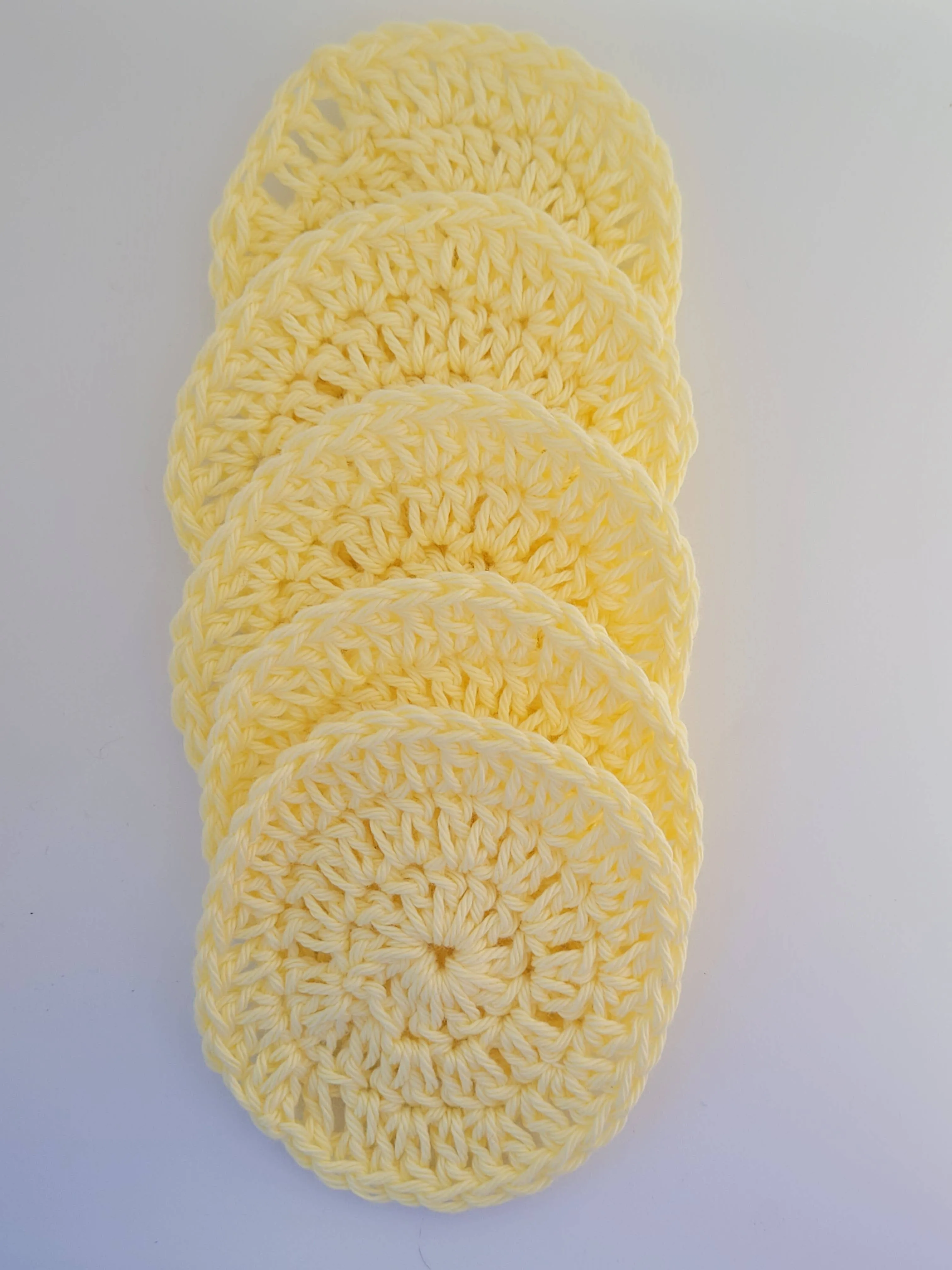 Reusable Handmade Crochet cotton rounds- pack of 5