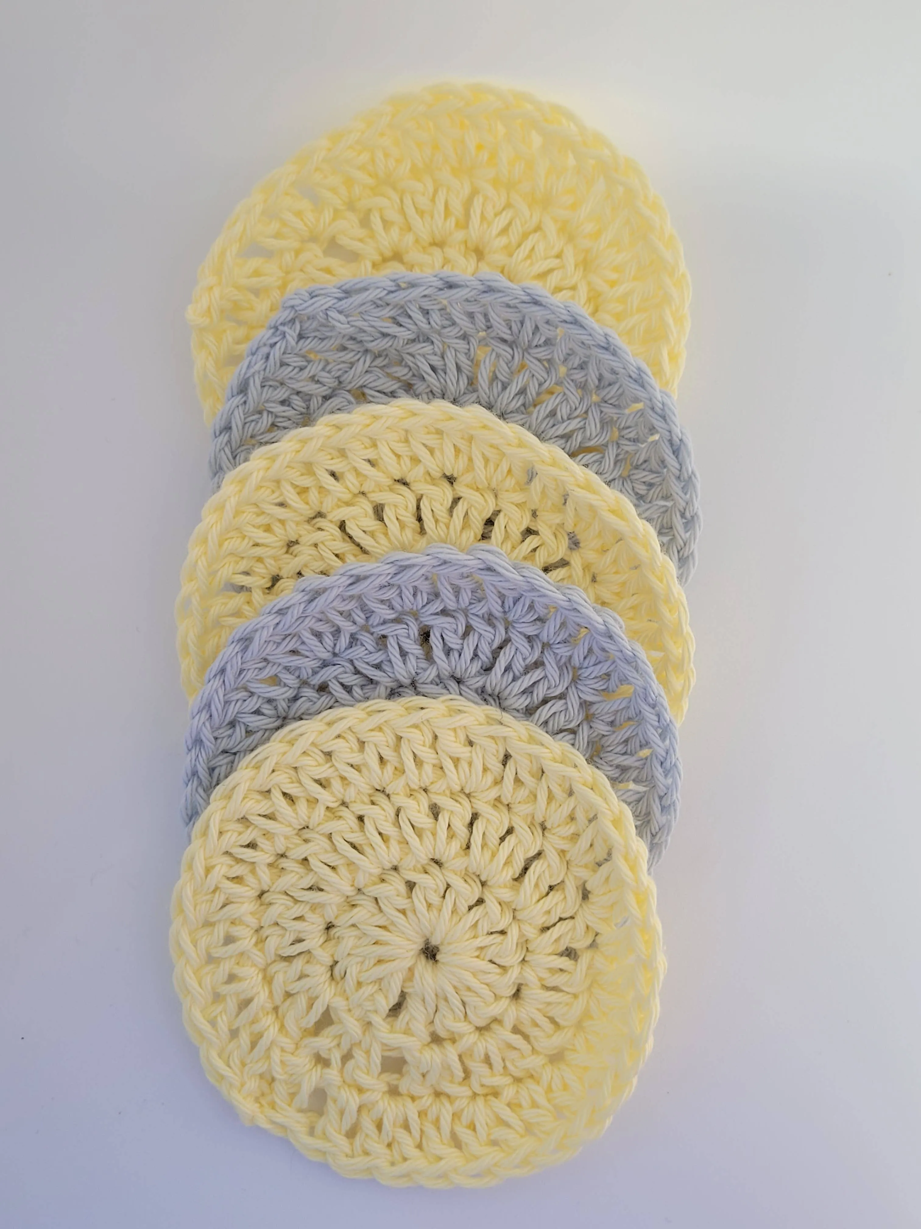 Reusable Handmade Crochet cotton rounds- pack of 5